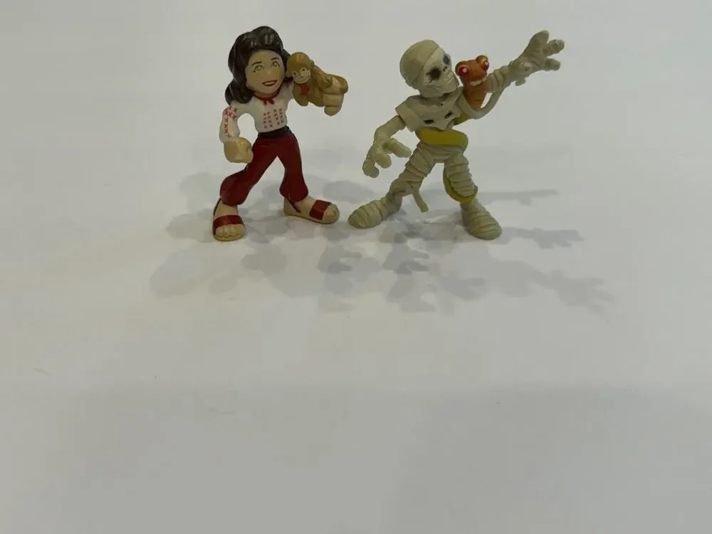 Hasbro Monster Cafe Figures Lot Girl w/ Monkey & Mummy Bug 2005